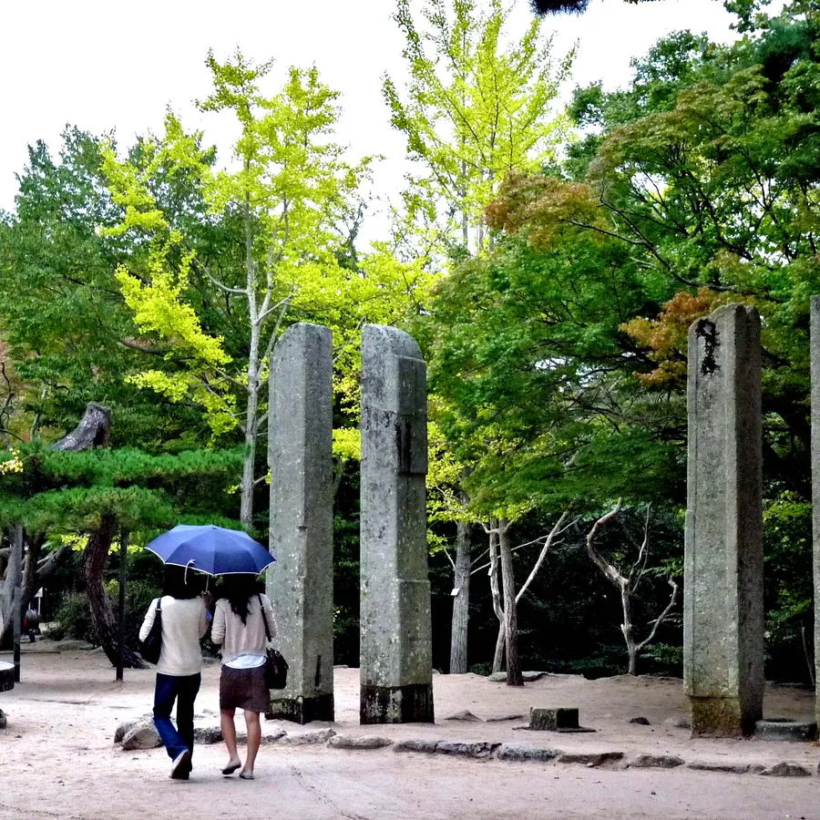 Korean temple in autumn