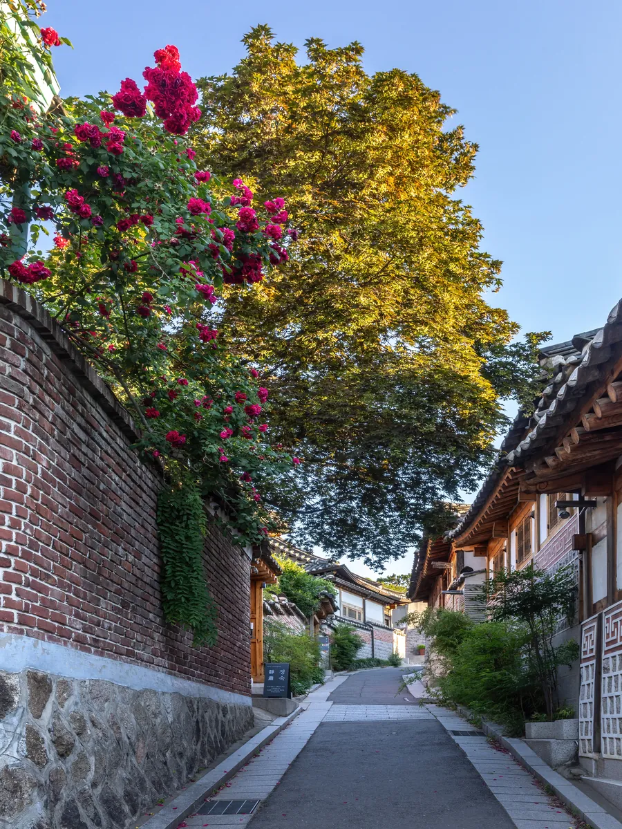 Hanok alley in Bukchon, Seoul