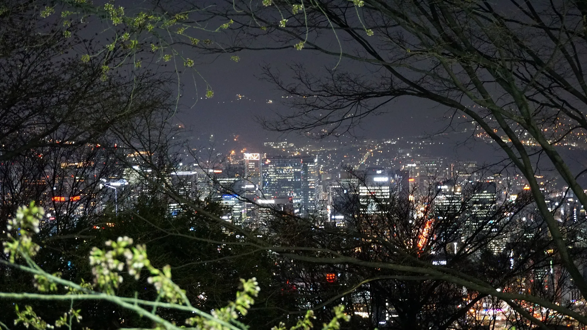Seoul skyline at night from Namsan